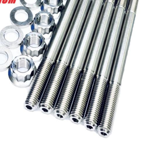 Yamaha YXZ1000R Cylinder Head Studs TITANIUM Heavy Duty Stud Nut Kit Set