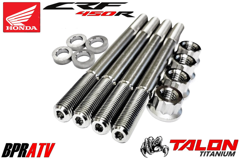 '02-'08 CRF450R BPRATV Talon Titanium Cylinder Studs Ti Crankcase Head Stud Kit
