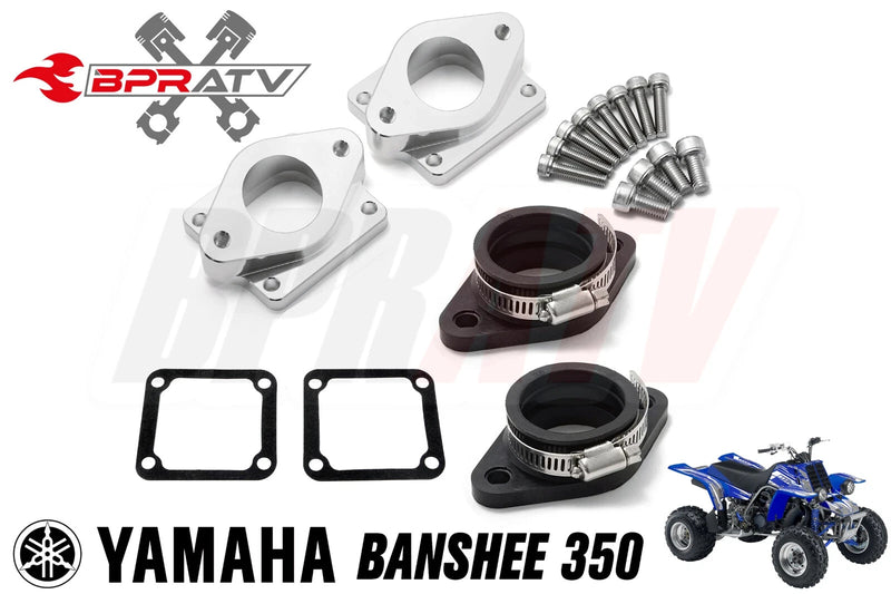 Banshee 38mm PWK Billet Intake Manifolds Keihin Air Striker Carb Dual Two Piece