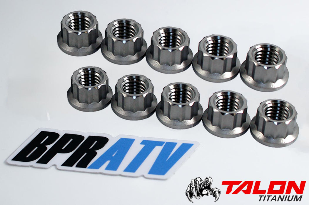 Banshee Stock Head Nuts TITANIUM Replacement Nut Kit For OEM Cylinder Head Nuts