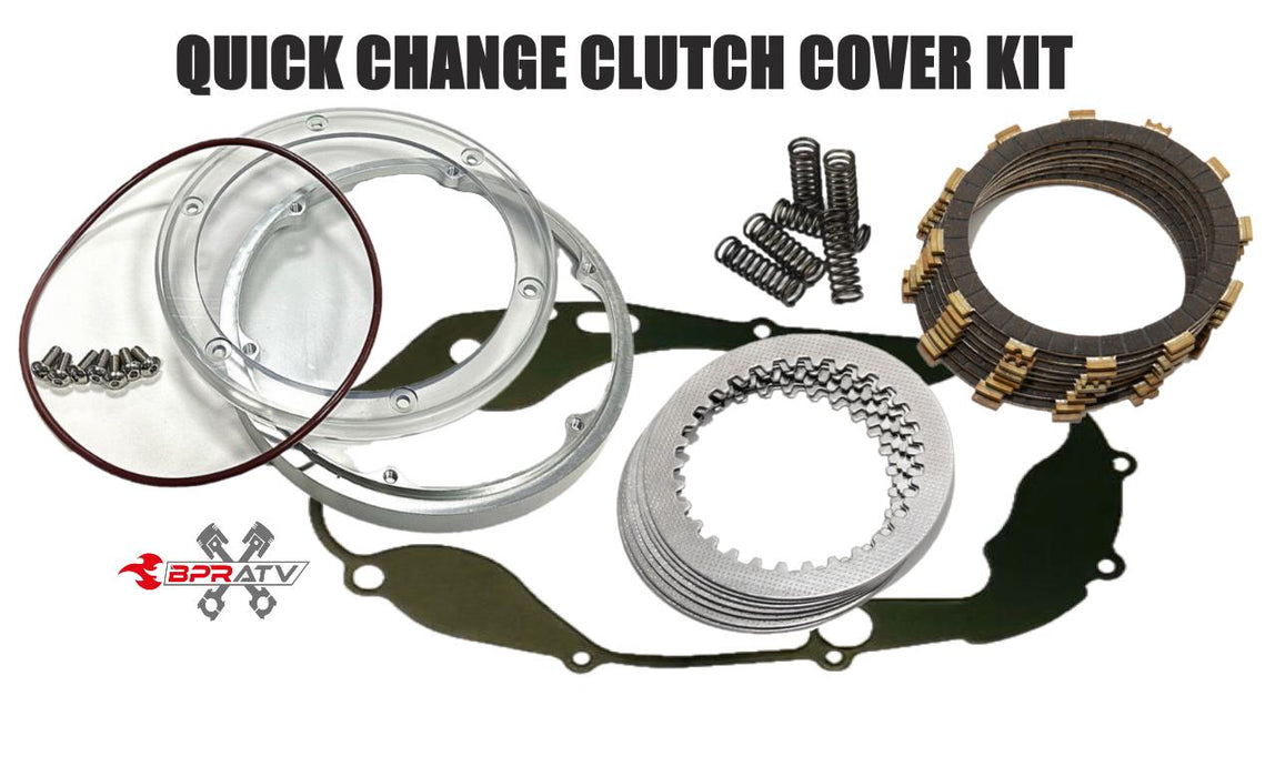 Yamaha Banshee Quick Change Clutch Kit See Thru Lexan Cover Heavy Duty Plates