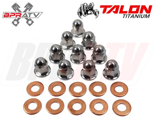 Yamaha Banshee 350 YFZ350 TITANIUM Head Nuts Stock OEM Head Ti Cap Nut Kit