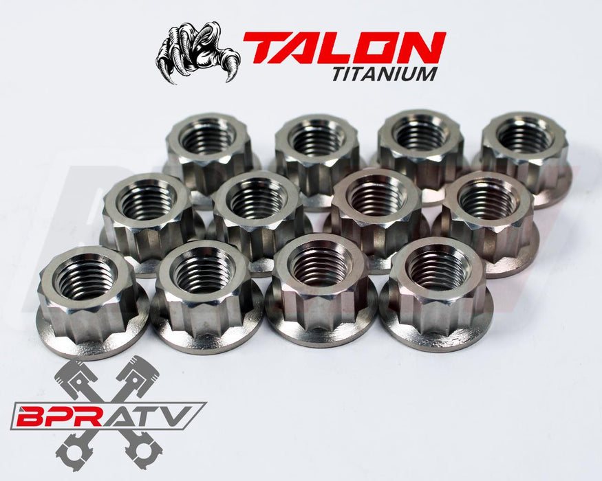 M10 x 1.5 mm Pitch Titanium 12 Point Flange Nut ARP Style Nuts Grade 5 Ti Nuts