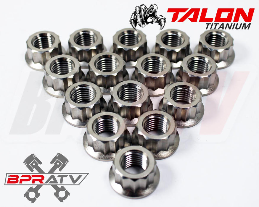 M10 x 1.5 mm Pitch Titanium 12 Point Flange Nut ARP Style Nuts Grade 5 Ti Nuts