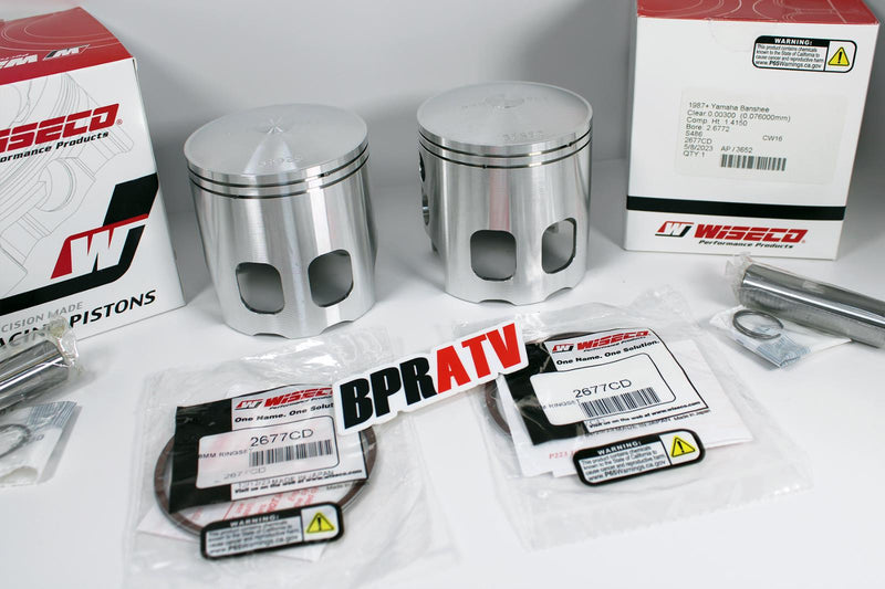 Banshee Big Bore Long Rod Stroker Pistons 66mm Wiseco 795 Series 4mm 4 mil +2mm