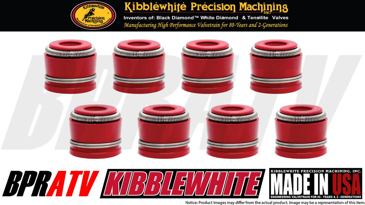 Prairie KFX KVF 700 Kibblewhite Valves Valve Stainless Black Diamond & RED Seals