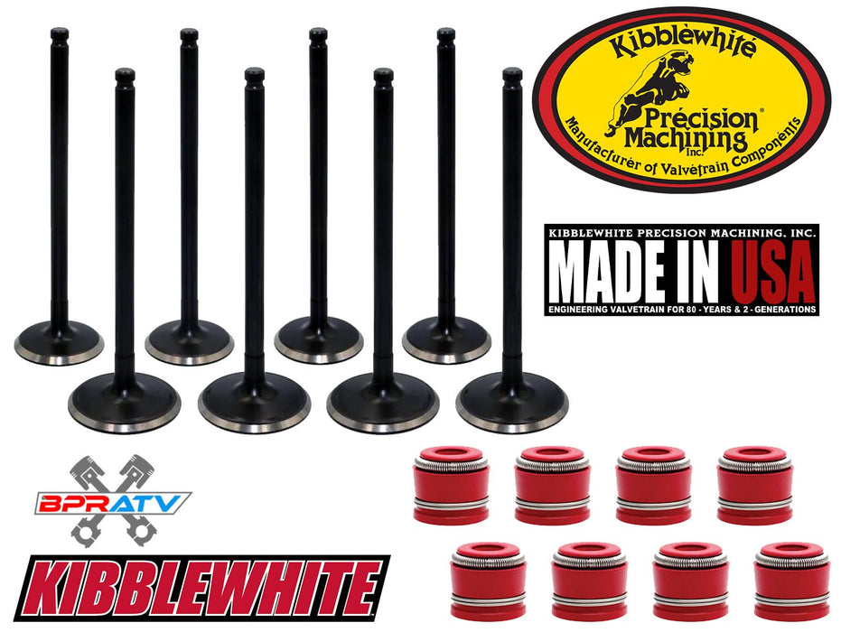 Prairie KFX KVF 700 Kibblewhite Valves Valve Stainless Black Diamond & RED Seals