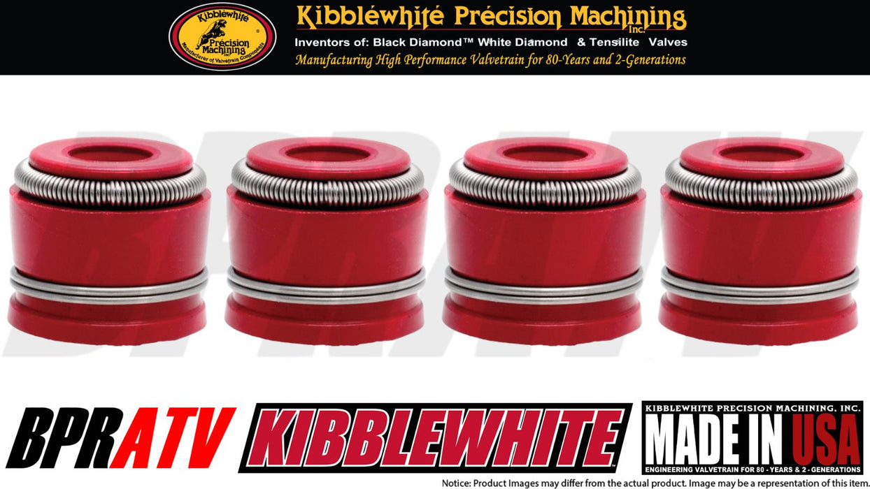 Prairie KFX KVF 700 Kibblewhite Valves Valve Stainless Black Diamond & RED Seals