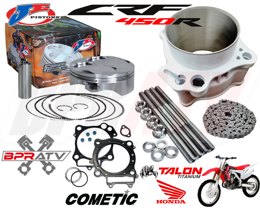 09-16 CRF450R CRF 450R 100mm Big Bore Cylinder JE Pro Piston Studs Cometic Kit