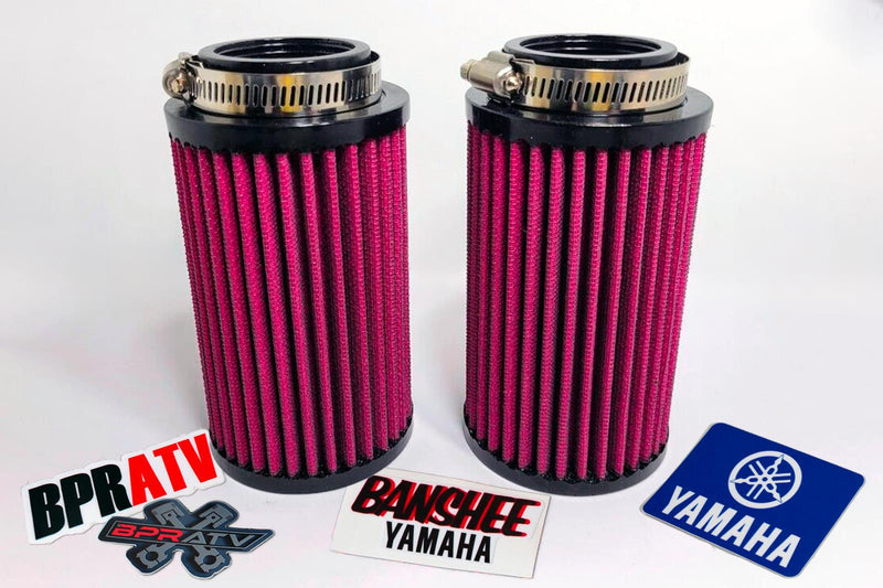 Banshee 38mm Lectron Pod Filters K&N Style Pair 6" Inch Reusable Air Intake Kit