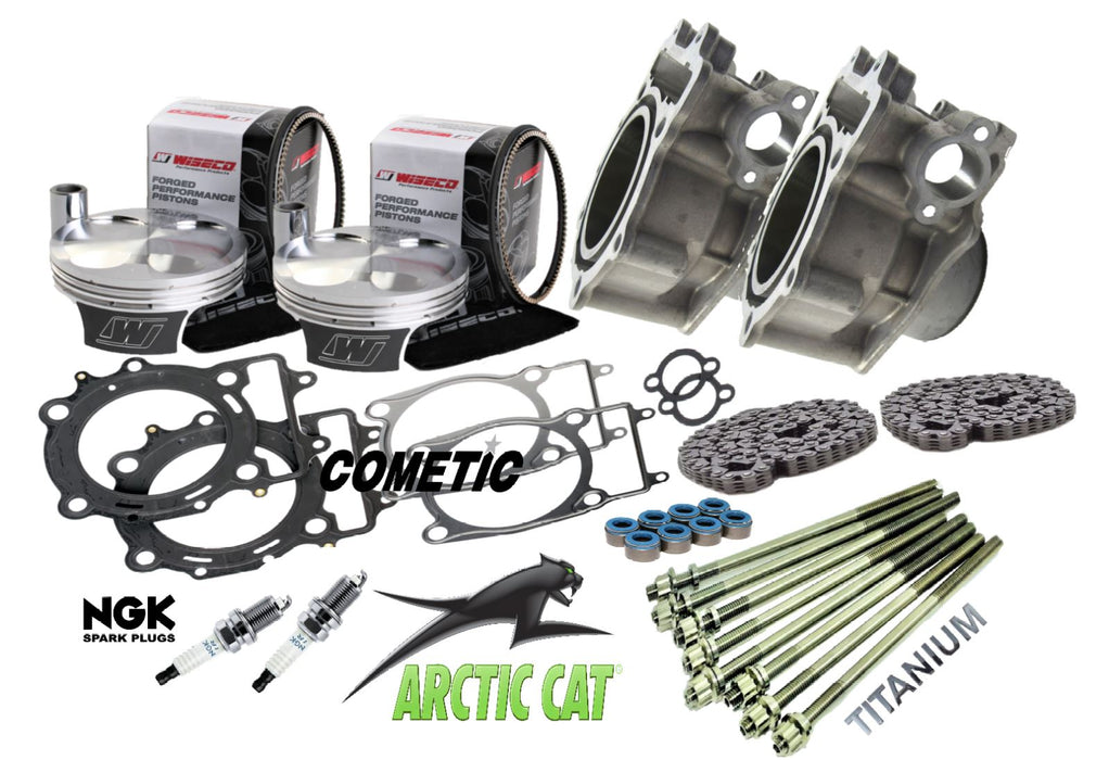 Arctic Cat TRV 1000 Top End Rebuild Kit OEM Cylinders Complete Upper Engine Assembly