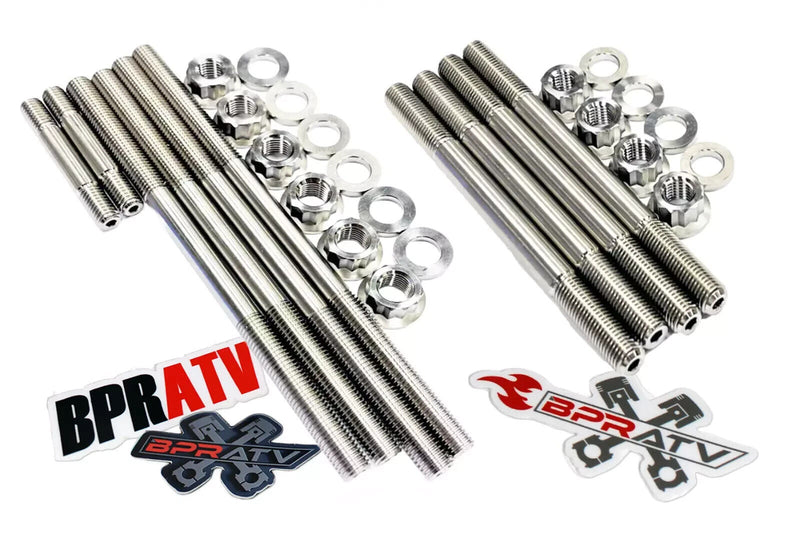 Best Raptor 700 R Cylinder Head Studs Complete TITANIUM Crankcase Head Stud Kit
