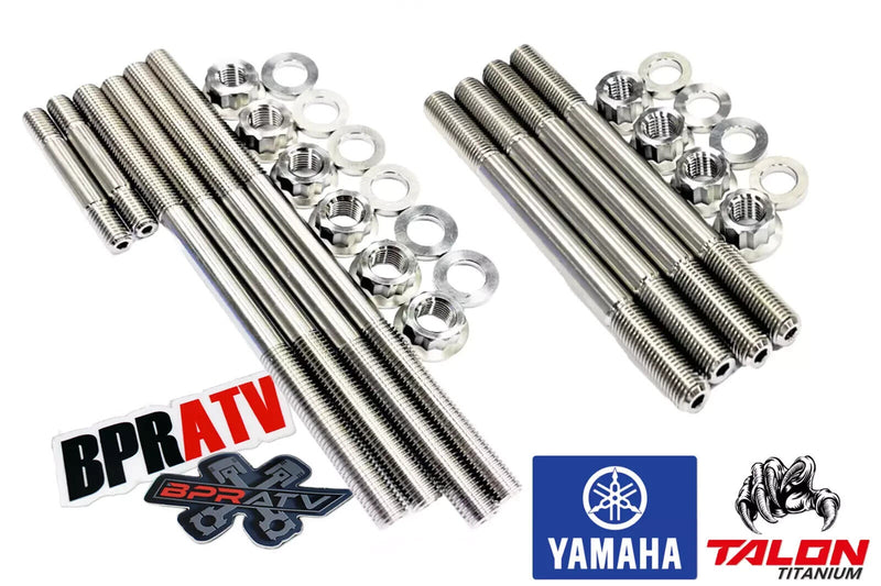 Yamaha Raptor 700R Cylinder Head Studs Kit TITANIUM Cylinder To Crankcase Bolts