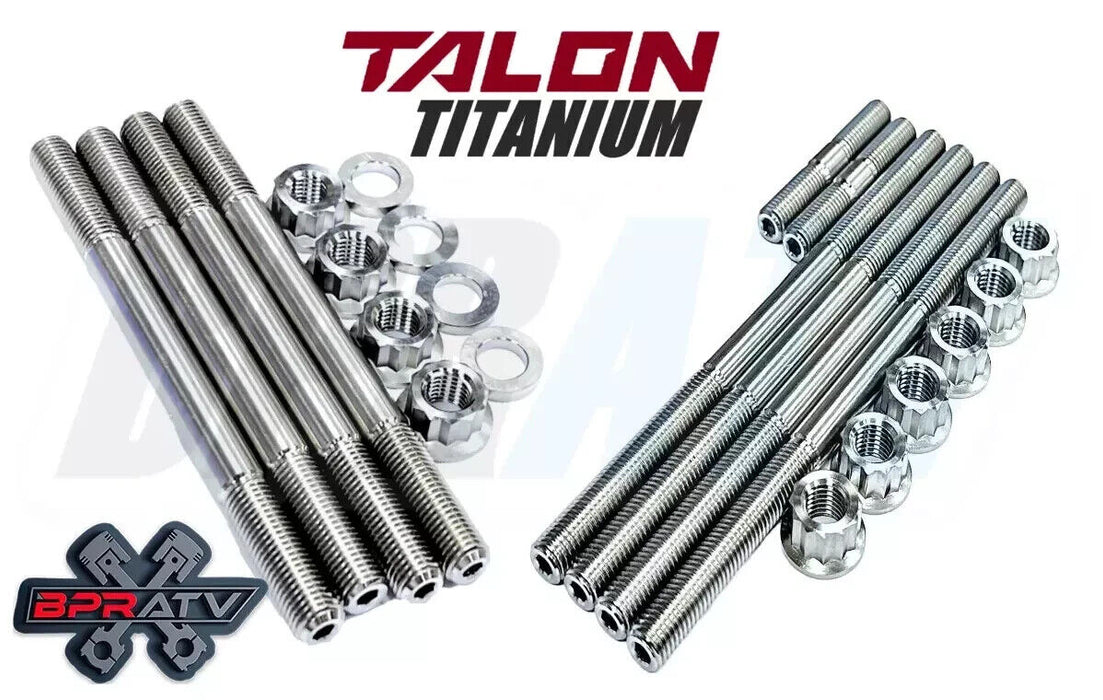Best Yamaha Grizzly 700 Cylinder Head Stud Kit TITANIUM Cylinder Crankcase Bolts