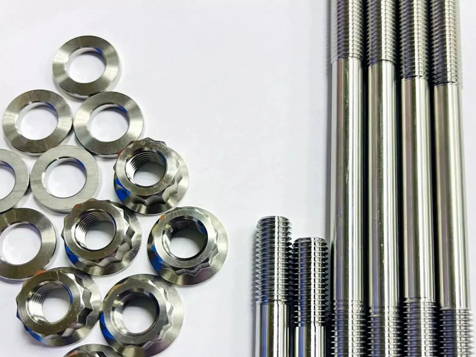 Best Yamaha Grizzly 700 Cylinder Head Stud Kit TITANIUM Cylinder Crankcase Bolts