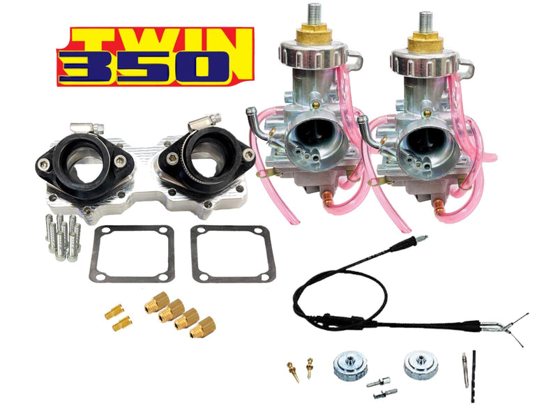 Banshee Stock Carbs W/ TORS Removal kit Aftermarket 26mm Carb Billet Manifolds