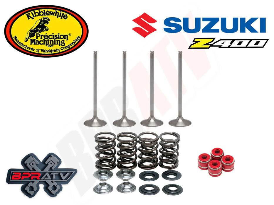 Suzuki LTZ400 Z400 LTZ Kibblewhite Intake & Exhaust Valves Springs RED Seals Kit