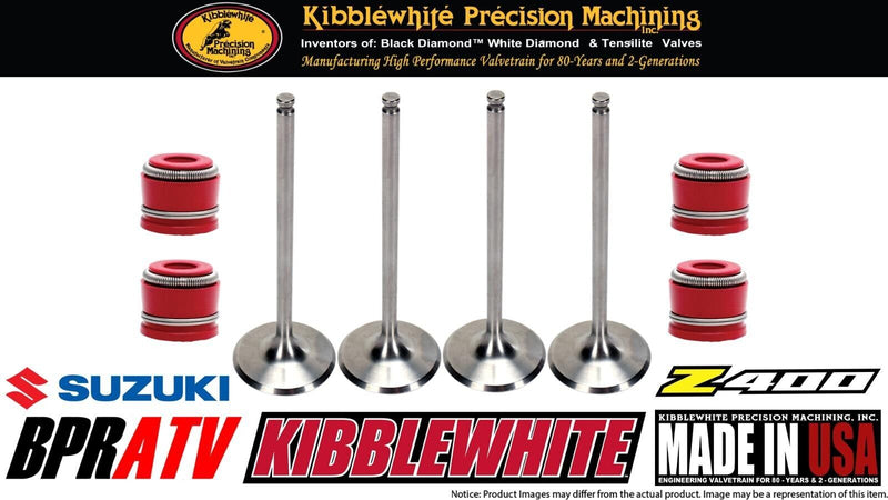 Suzuki LTZ400 Z400 LTZ Kibblewhite +1 Intake & Exhaust Valves Springs Seals Kit