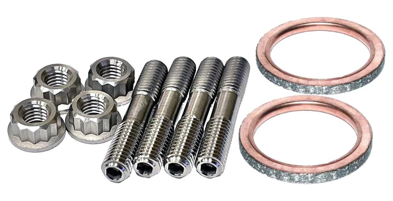09-15 Grizzly 550 TITANIUM Exhaust Manifold Studs Nut Gaskets Head Pipe Stud Kit