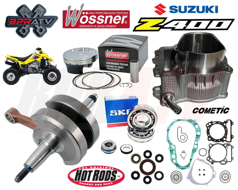 Suzuki LTZ400 KFX400 Big Bore Rebuild Kit 94mm Cylinder Wossner Piston Hot Rods