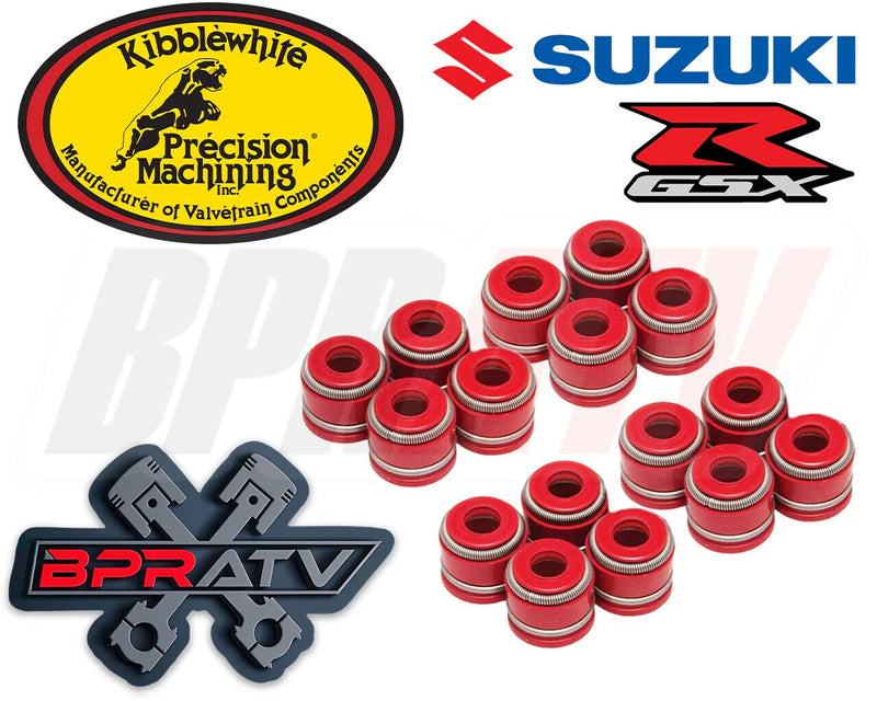 99-17 Suzuki GSX-1300R Hayabusa Kibblewhite RED Viton Valve Guide Stem Seals 16