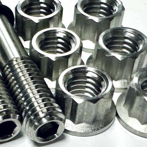 Rhino 700 TITANIUM Exhaust Studs Nuts Ti Head Pipe Stud Nut Donut Gasket Kit