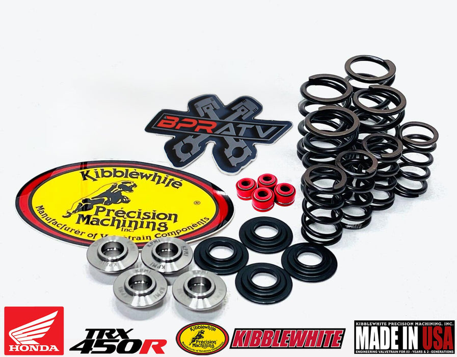 04-05 TRX450R TRX 450R Kibblewhite Valve Set Titanium Spring Kit RED Viton Seals