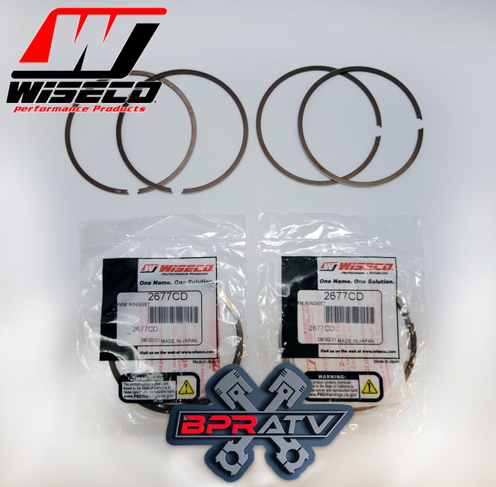 Banshee 68mm 421cc Cheetah Cub Bore Wiseco Piston Rings Rebuild Set 2677CD Pair