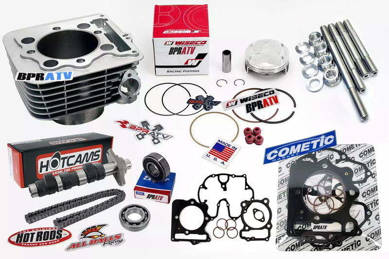 TRX 400EX 400X Stock Bore Cylinder 85 mil Piston Top End Rebuild Stage 1 Hotcams