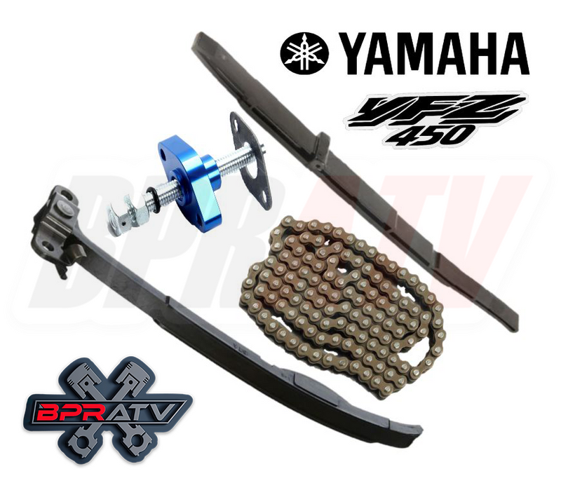 YFZ450R YFZ 450R YZ 450F CNC BLUE Billet Cam Chain Tensioner Timing Chain Guides