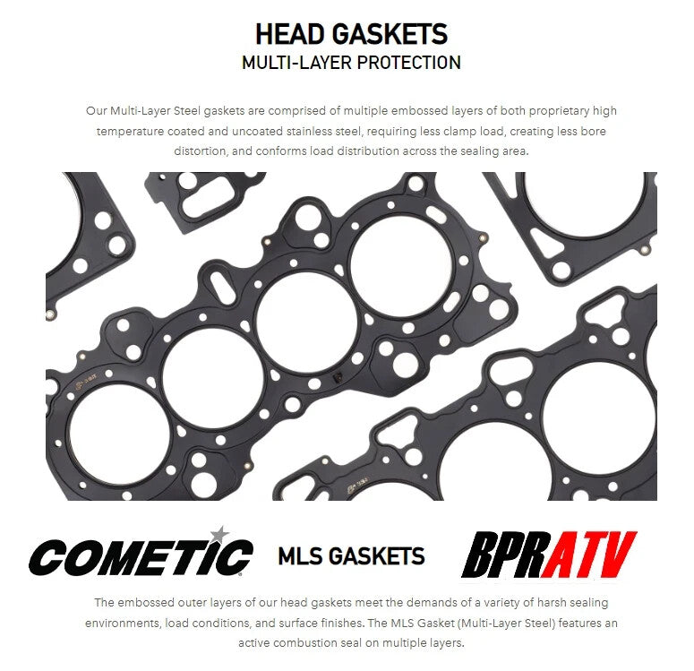 Raptor 700 14:1 Hi Comp Piston CP Carrillo 102mm OEM Bore Race Gas Head Gaskets