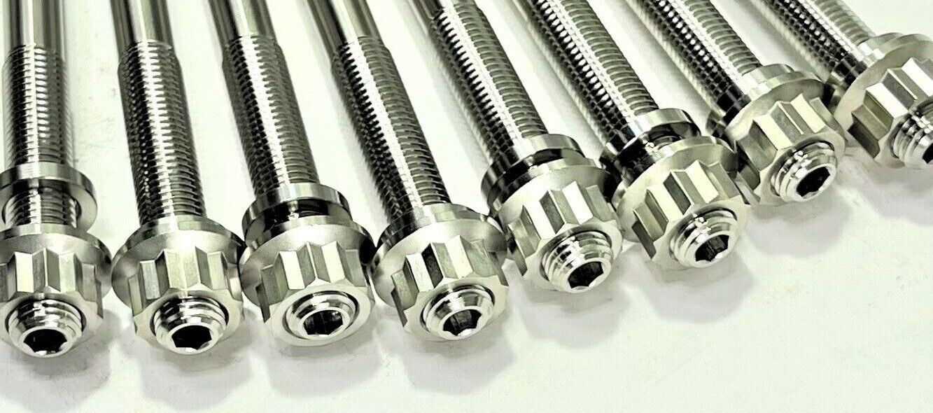 GSXR 1300R Hayabusa Titanium Head Studs Best Strongest Ti Cylinder Stud Bolt Kit