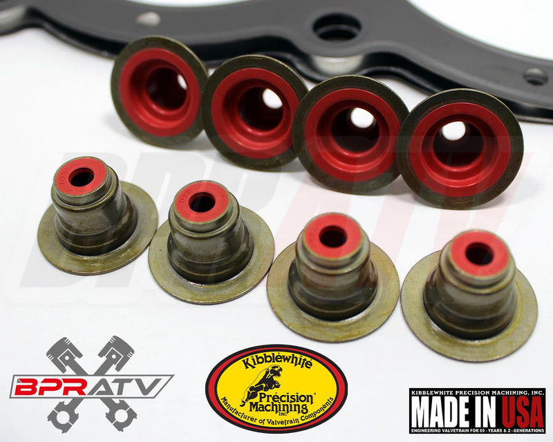Polaris XP 900 1000 Kibblewhite RED Viton Valve Guide Stem Seals Complete Set 8