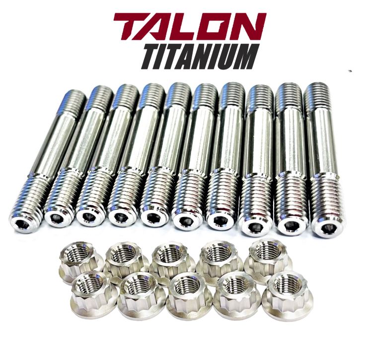 08+ Honda CBR1000RR Cylinder Head Stud Kit TITANIUM Crankcase Stud 12 Pt Nut Kit