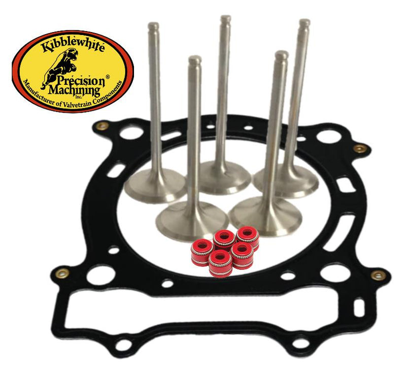 YFZ450 04-13 YZ450F '03-05 KPMI Valve Kit Intake Exhaust Stainless Red Seals OEM