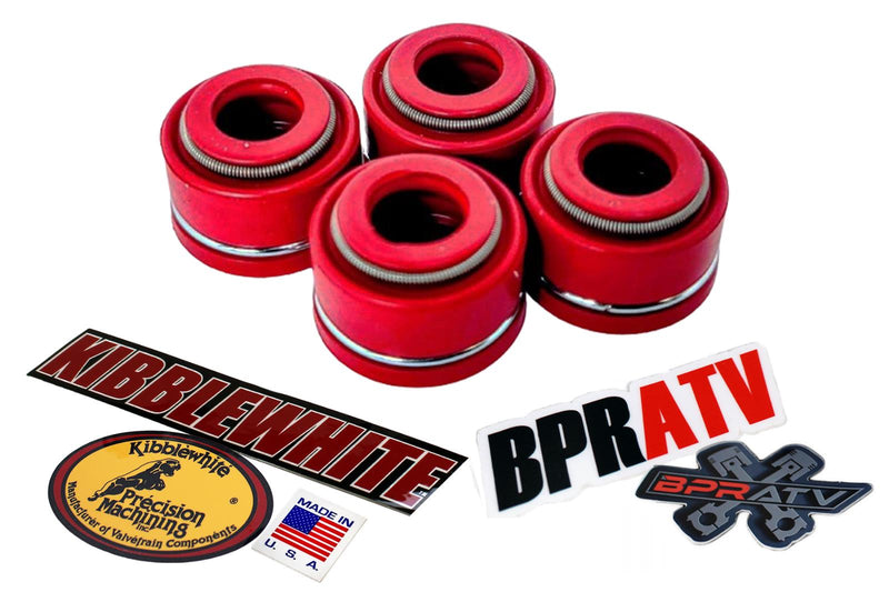 07-25 Suzuki RMZ450 RMZ 450 Kibblewhite Red Viton Valve Stem Seals Set of 4 Four