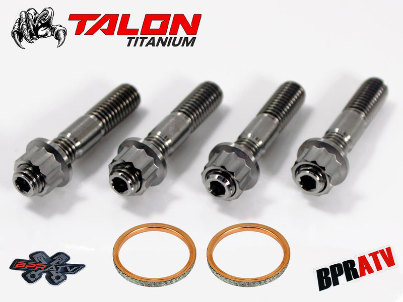 06-14 Raptor 700 TITANIUM Exhaust Studs Nut Donuts Gaskets Ti Head Pipe Stud Kit