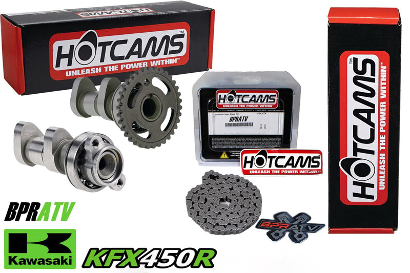 08-14 Kawasaki KFX450R KFX 450R Hotcams Hot Cams Stage 3 Camshafts Timing Chain