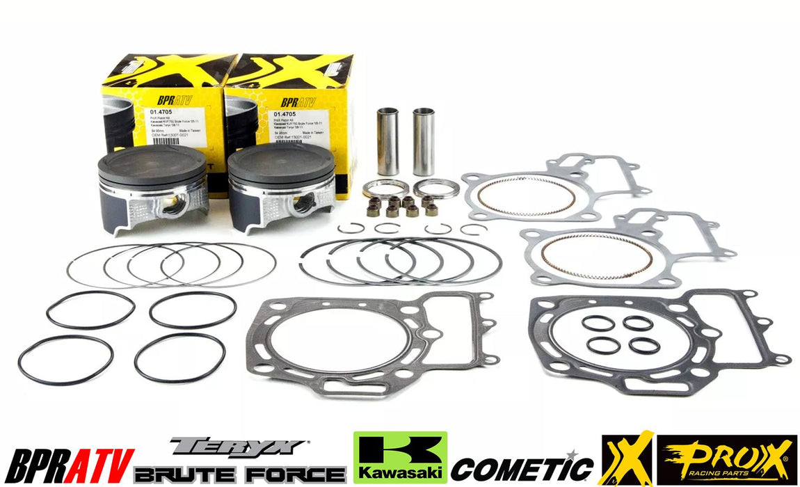 05-11 Brute Force Teryx 750 85mm Cylinders Pro X Pistons Top End Rebuild Cometic