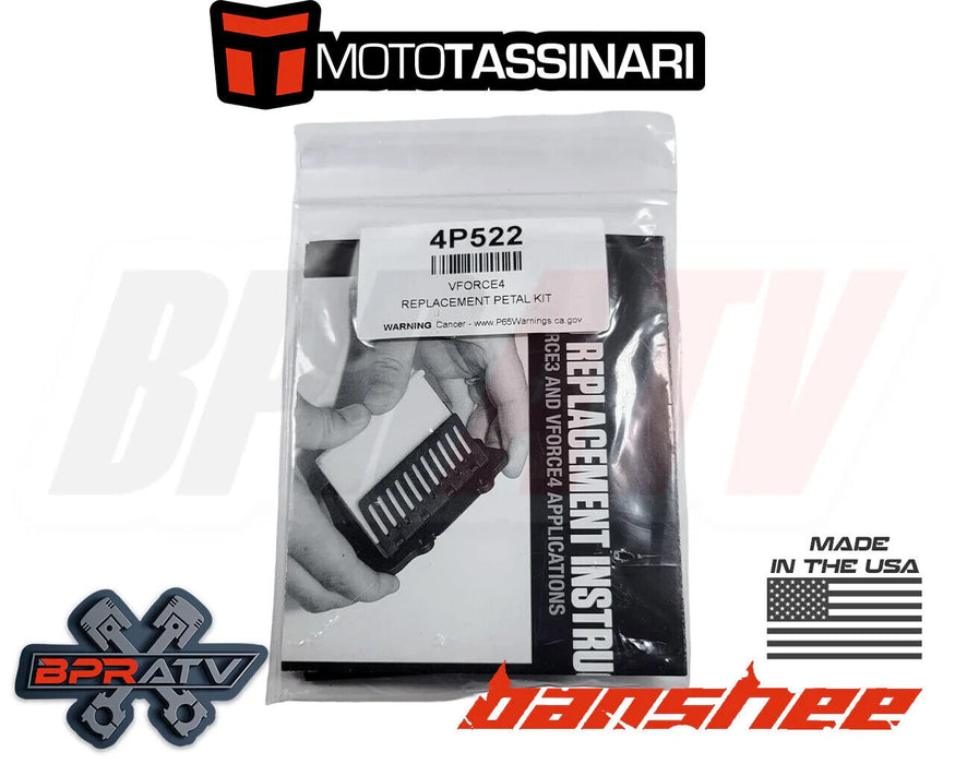 Banshee YFZ 350 GENUINE Moto Tassinari VFORCE4 Replacement REED PETALS Set 4P522