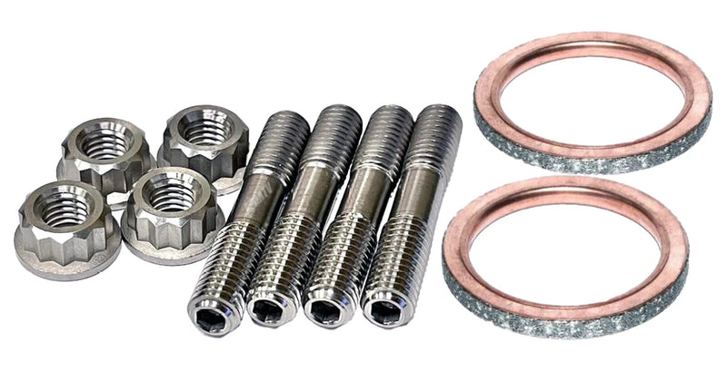 06-14 Grizzly 700 TITANIUM Exhaust Manifold Studs Nuts Head Pipe Stud Gasket Kit