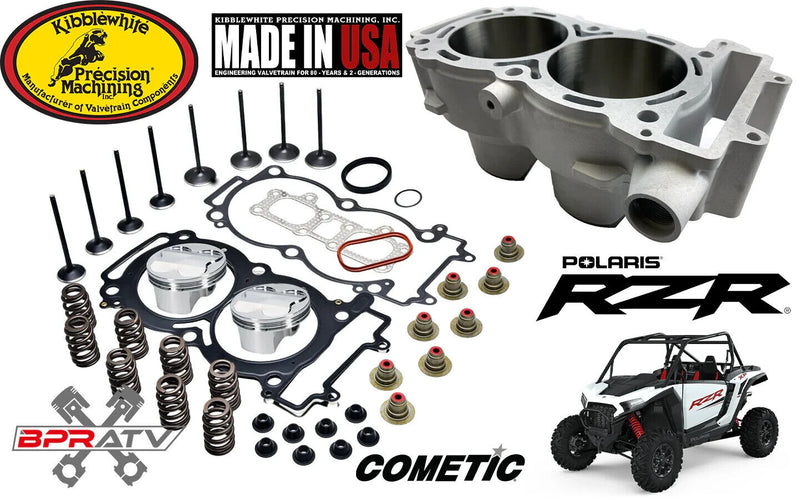 Polaris RZR S 1000 Kibblewhite Valves Head Service Wiseco Pistons & Cylinder Kit