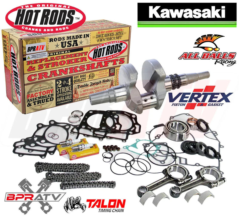Brute Force 750 12-20 Hot Rods Bottom End Rebuild Kit Crank Bearings Chains NGK!