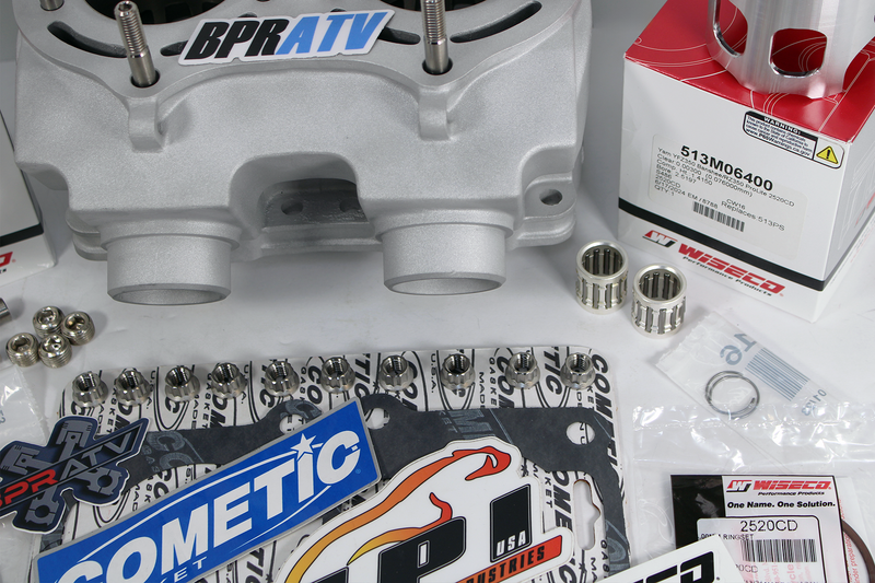 Yamaha Banshee CUB 64mm Stock Cylinder Head WISECO Pistons Bearings Top End Kit