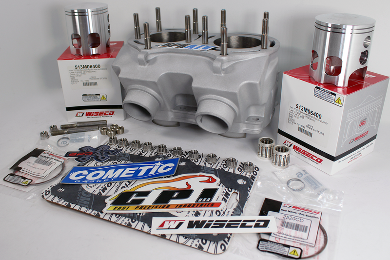 Yamaha Banshee 350 ALPHA CPI CUB 64mm Stock Cylinder Black Head & WISECO Pistons