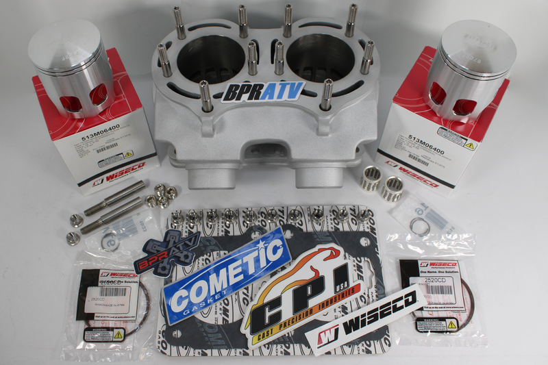 Yamaha Banshee Alpha CUB Stock Bore Triple Ported Cylinder WISECO Pistons Gasket