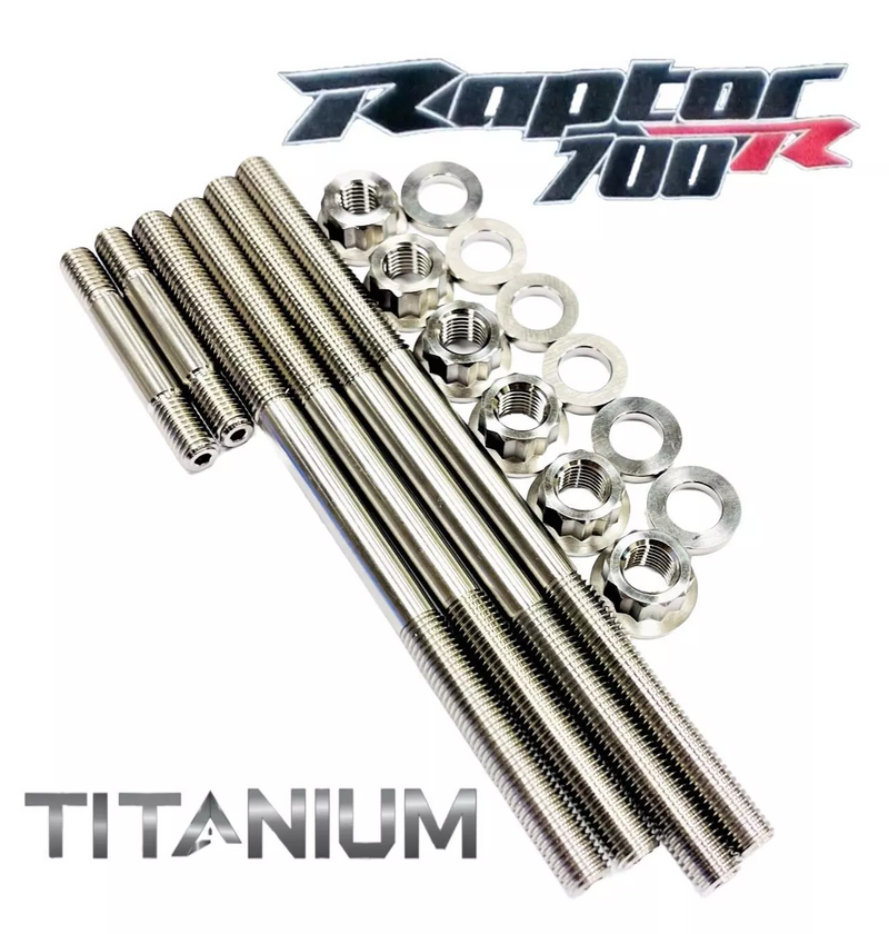 Raptor 700 105.5mm Copper Head Gasket Cometic Top End Kit TITANIUM Head Stud Kit