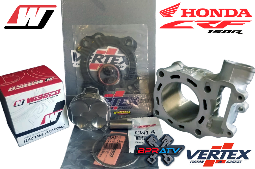 Honda CRF150R Top End Rebuild Kit Wiseco Piston STD Size Cylinder Cometic Vertex