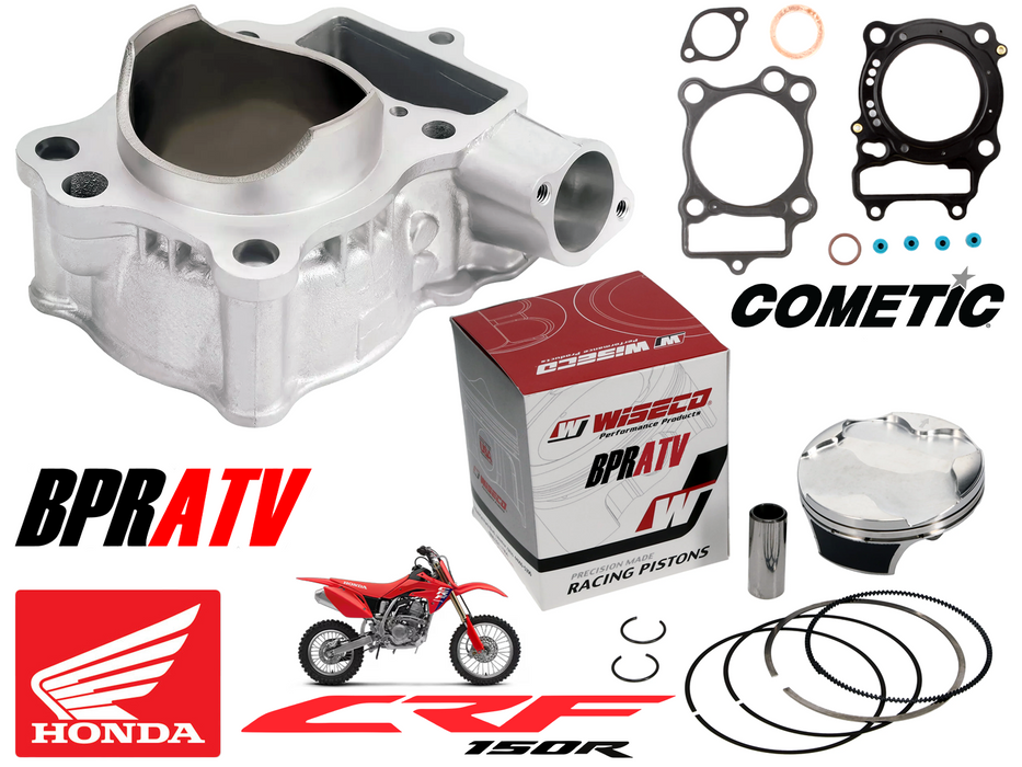 Honda CRF150R Top End Rebuild Kit Wiseco Piston STD Size Cylinder Cometic Vertex