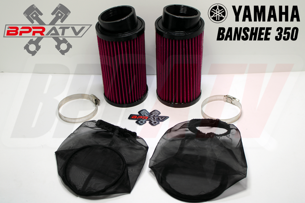 Yamaha Banshee K+N Style LONGER Stock PWK Carbs Air Filter Pods OUTERWEARS Pair